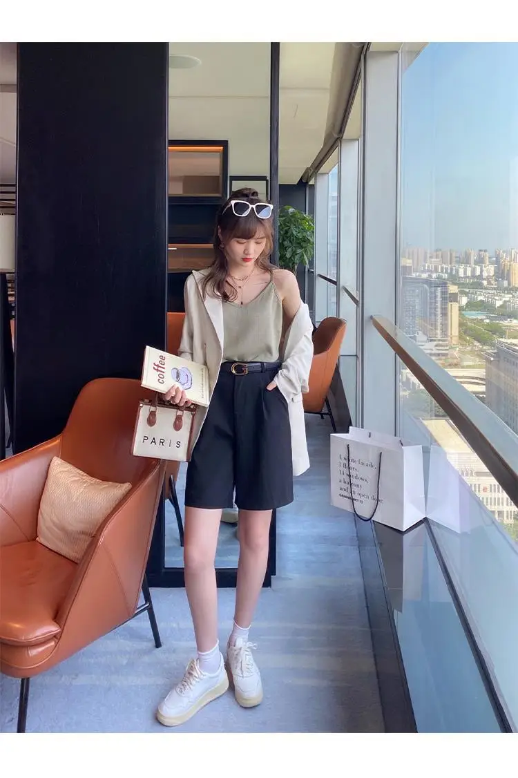 Women White Cotton One-Line Collar Top Summer Wear — feature 44