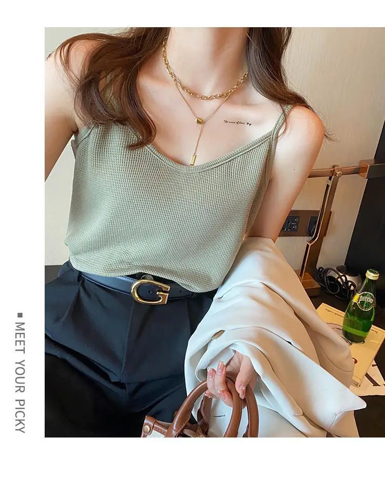 Women White Cotton One-Line Collar Top Summer Wear — feature 45