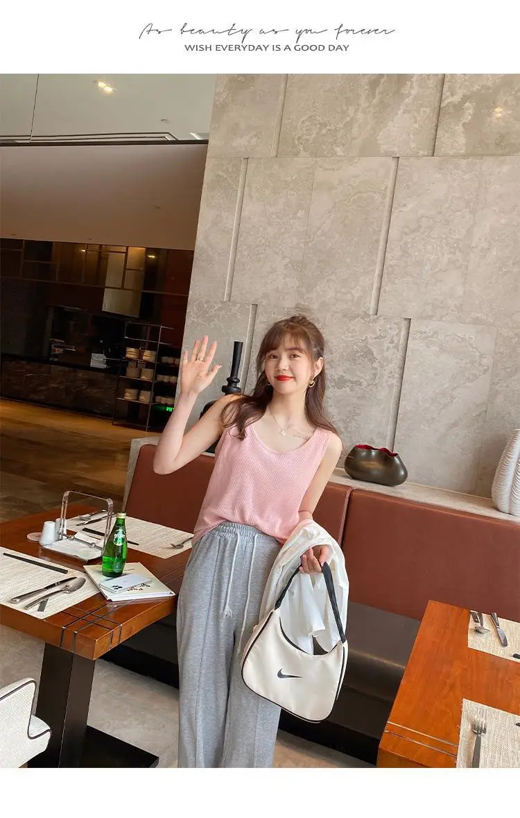 Women White Cotton One-Line Collar Top Summer Wear — feature 46