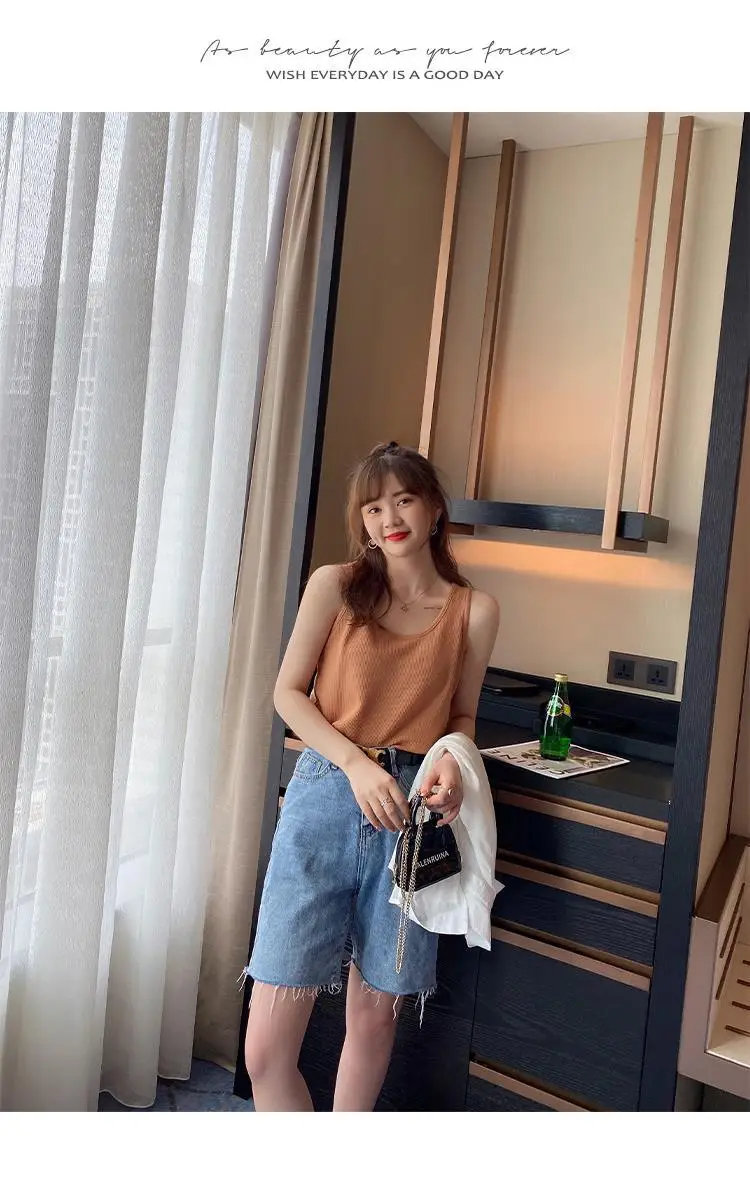 Women White Cotton One-Line Collar Top Summer Wear — feature 49