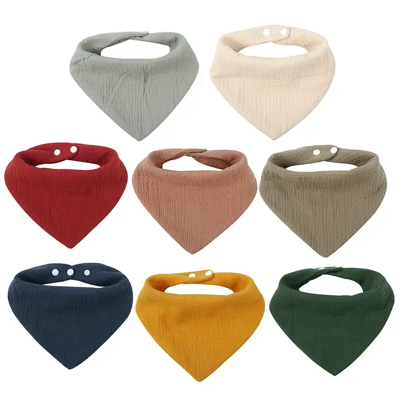 Cotton Heart Shape Baby Bibs for Newborns