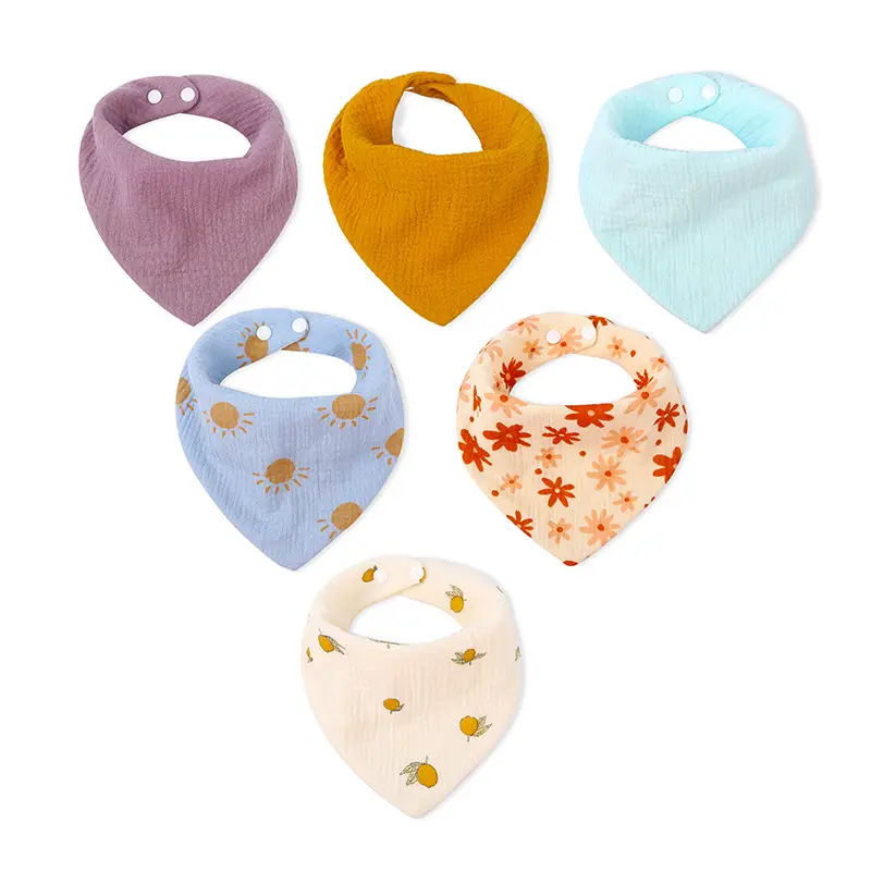 Cotton Heart Shape Baby Bibs for Newborns