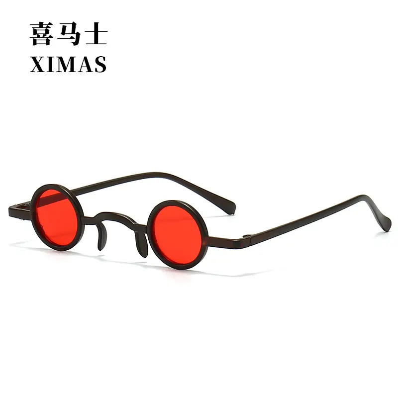 Retro Steampunk Sunglasses Blue Round Frame Small - Image 10