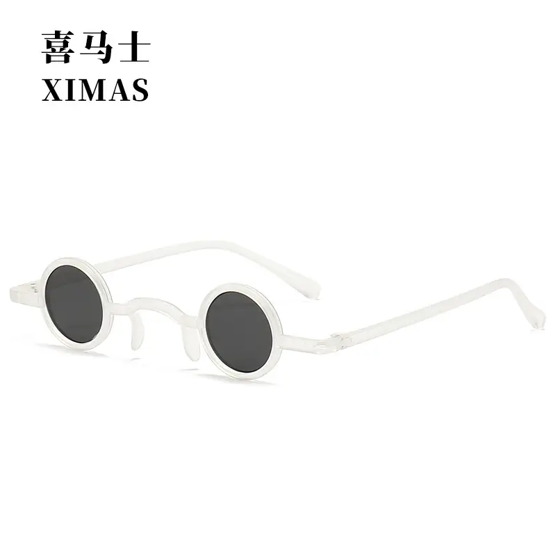 Retro Steampunk Sunglasses Blue Round Frame Small - Image 6