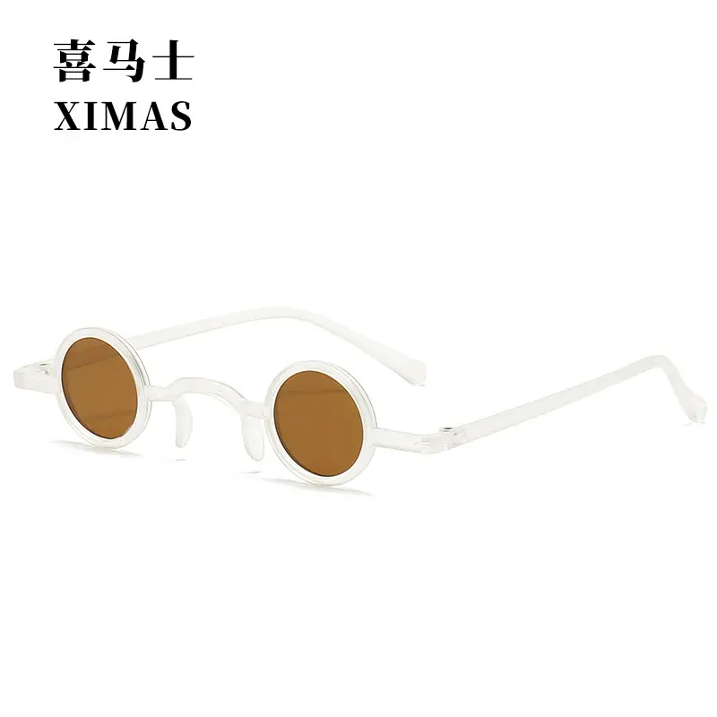 Retro Steampunk Sunglasses Blue Round Frame Small - Image 5