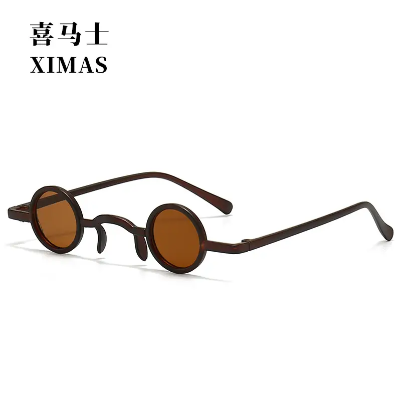 Retro Steampunk Sunglasses Blue Round Frame Small - Image 9