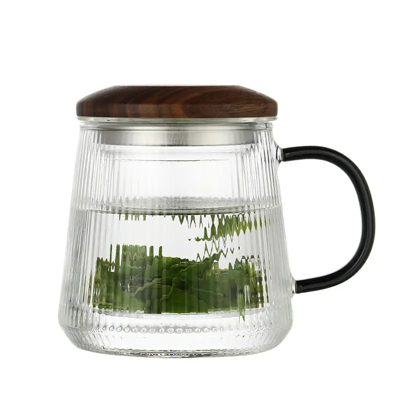 Heat Resistant Glass Tea Cup with Lid for Home Office - Image 11