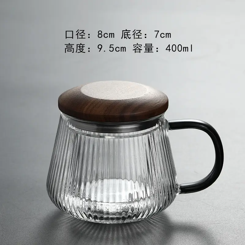 Heat Resistant Glass Tea Cup with Lid for Home Office - Image 5