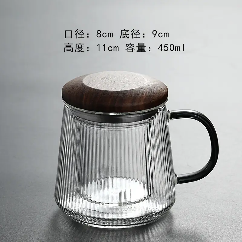Heat Resistant Glass Tea Cup with Lid for Home Office - Image 6