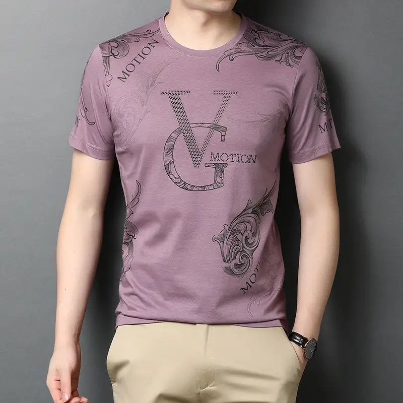 Men Printed V Motion Black T-Shirt 2021 - Image 5