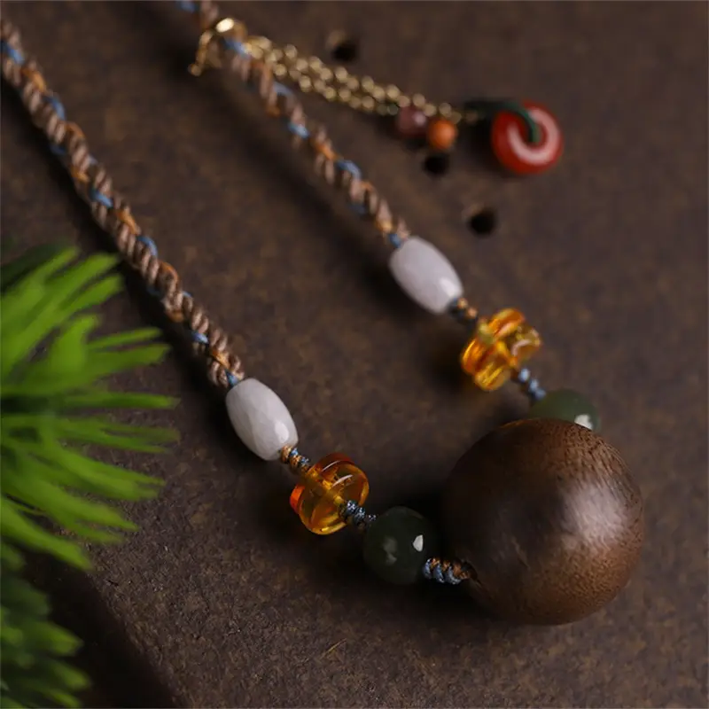 Wholesale Ethnic Woven Agarwood Necklace for Women - Image 4