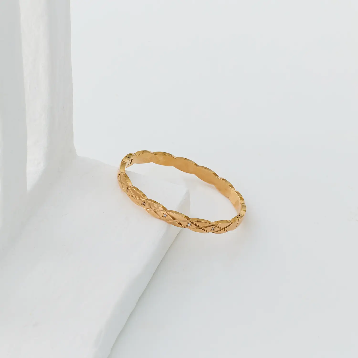 Gold Rhombus Diamond Women's Bracelet