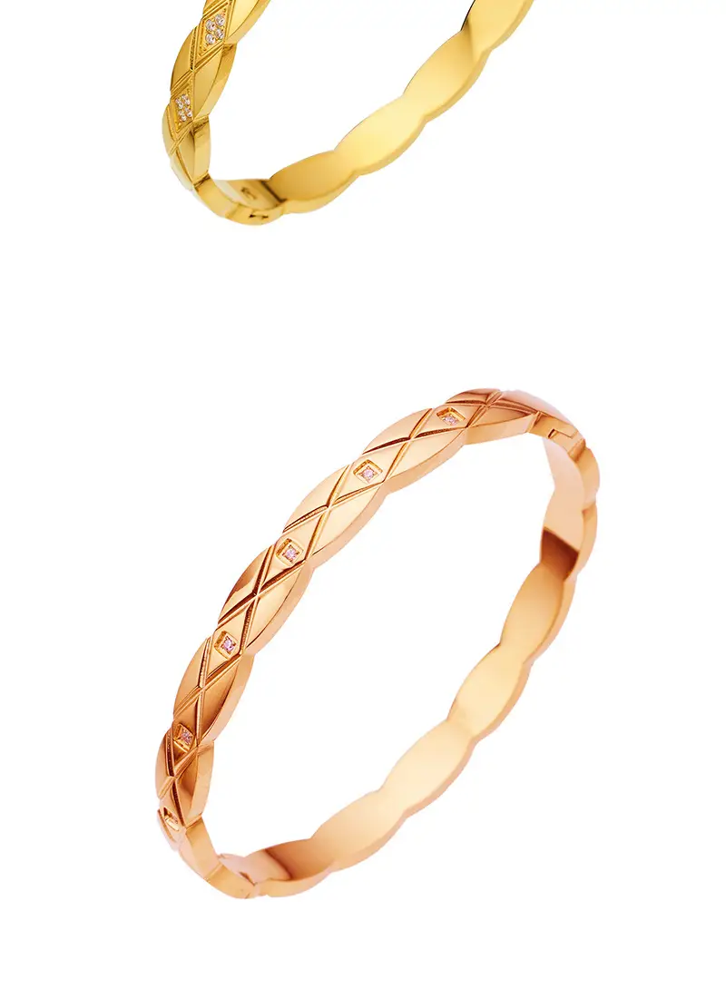 Gold Rhombus Diamond Women's Bracelet — feature 4