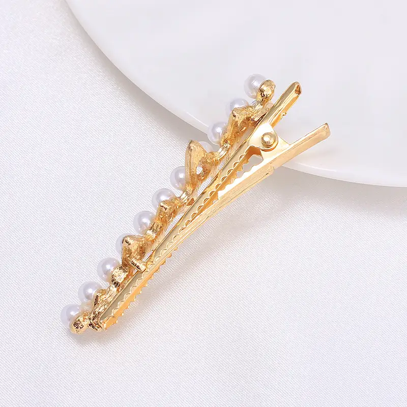 Women's Pearl Moon Clip Hairpin Set