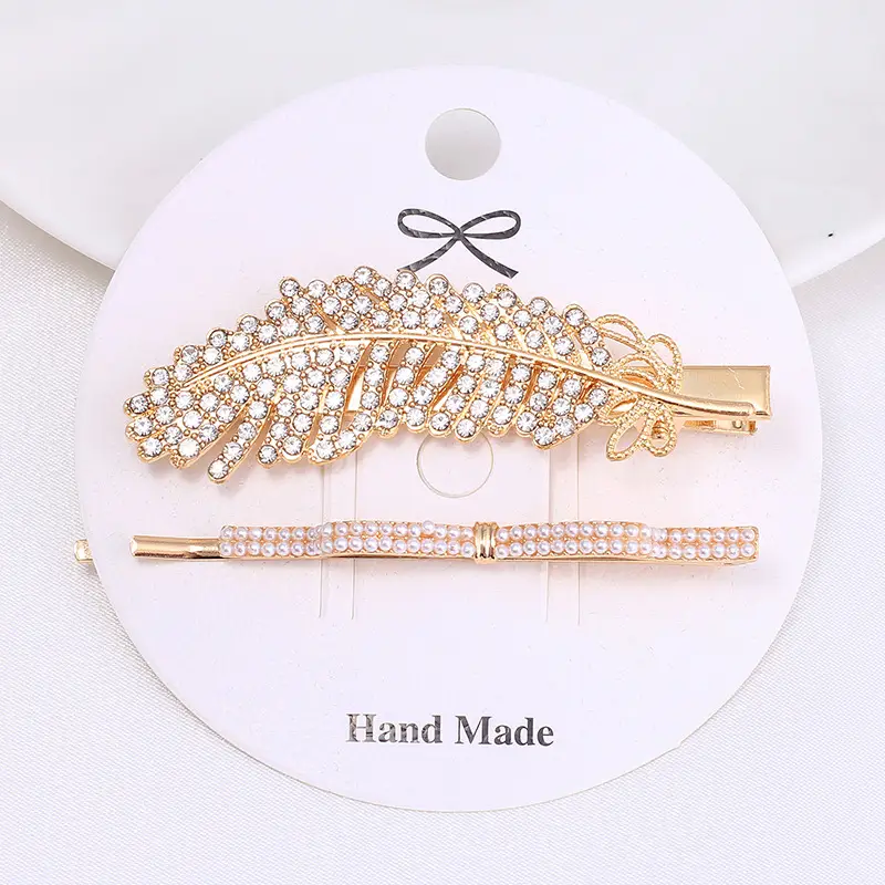 Women's Pearl Moon Clip Hairpin Set