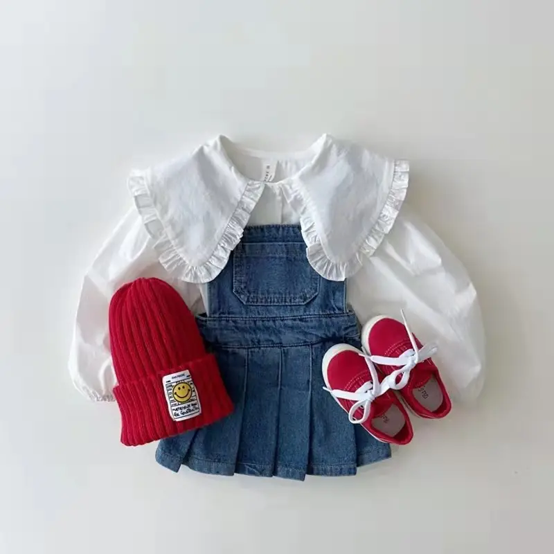 Denim Suspender Skirts for Girls Autumn New Arrival - Image 6