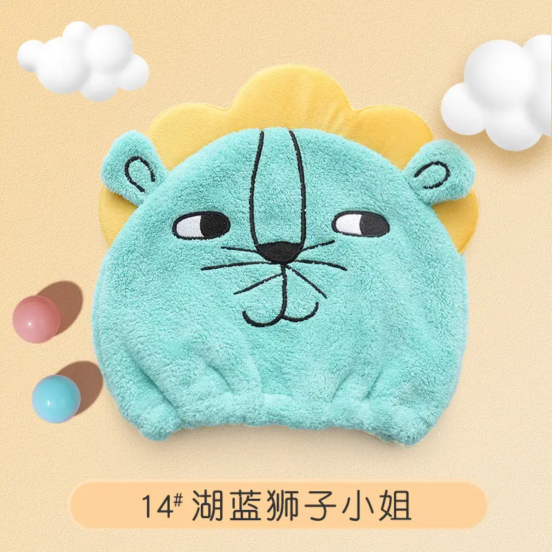 Coral Velvet Hair Drying Cap for Girls