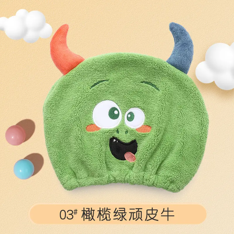 Coral Velvet Hair Drying Cap for Girls