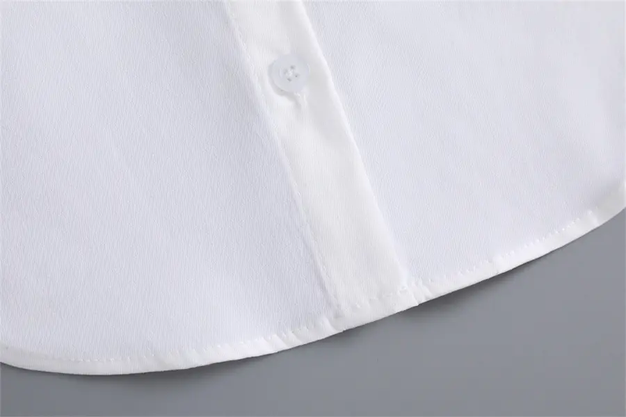 White Leather Fake Collar Shirt for Men — feature 17