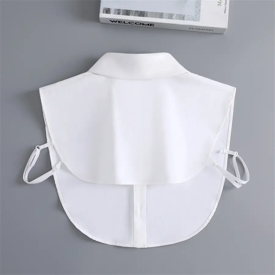 White Leather Fake Collar Shirt for Men — feature 19