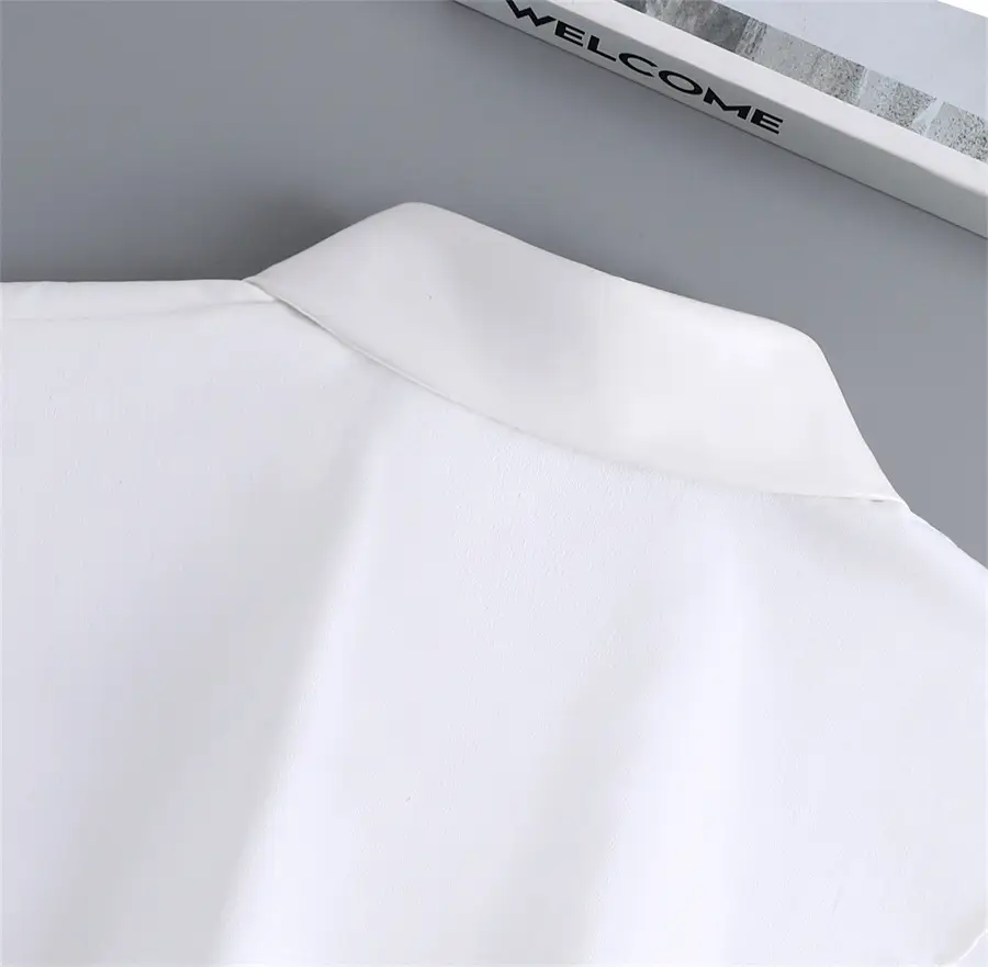 White Leather Fake Collar Shirt for Men — feature 20
