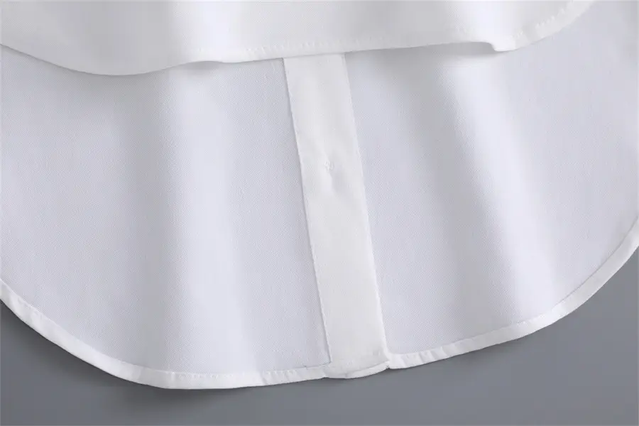 White Leather Fake Collar Shirt for Men — feature 21