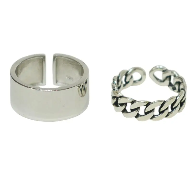Women's Korean Style Chain Open Ring with Smooth Finish - Image 7