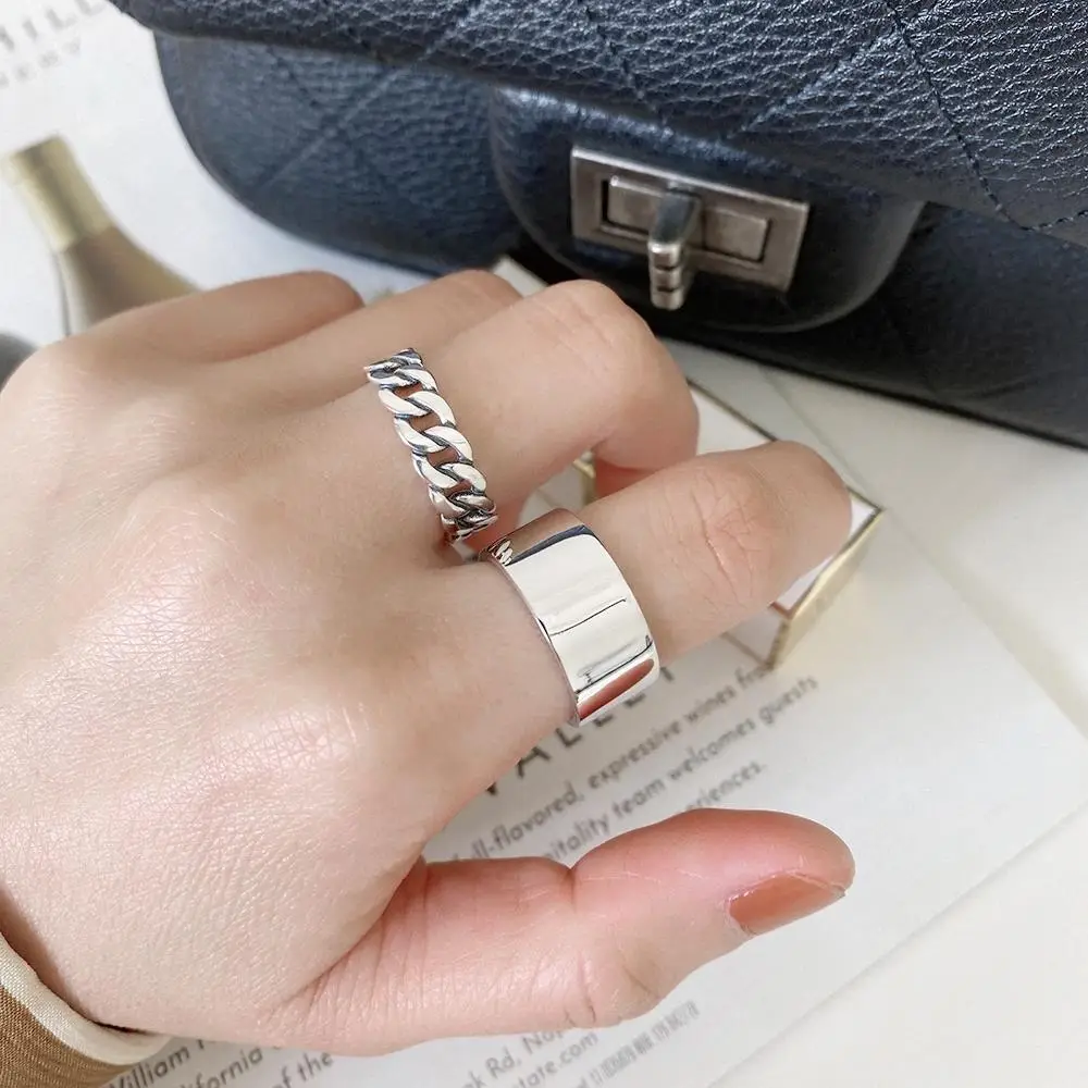 Women's Korean Style Chain Open Ring with Smooth Finish — feature 11