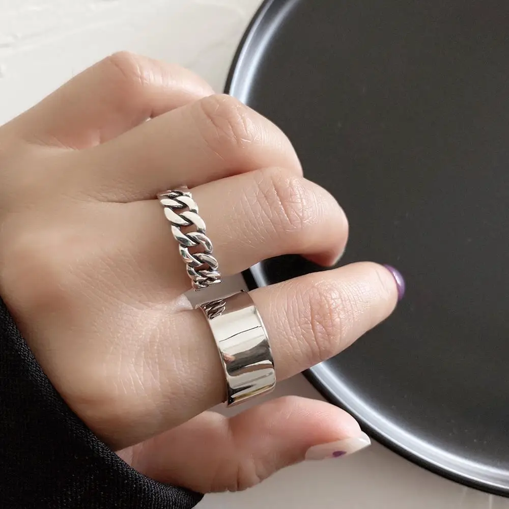 Women's Korean Style Chain Open Ring with Smooth Finish — feature 16