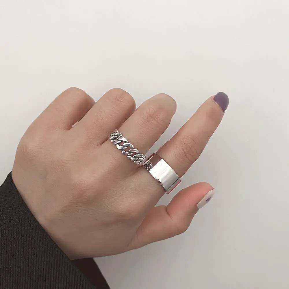 Women's Korean Style Chain Open Ring with Smooth Finish — feature 17
