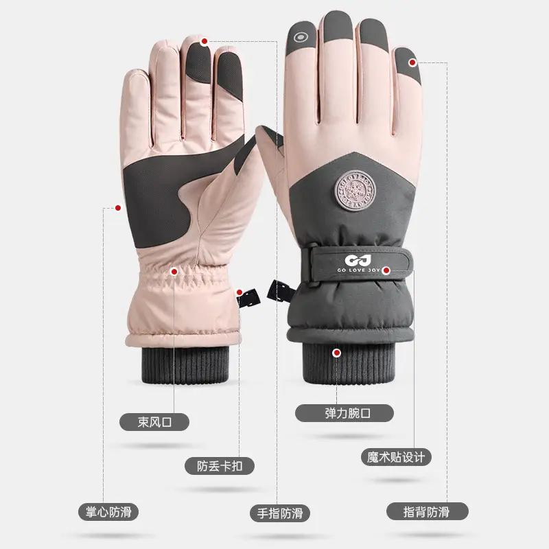 Winter Ski Gloves Waterproof Touch Screen Fleece Lined - Image 24
