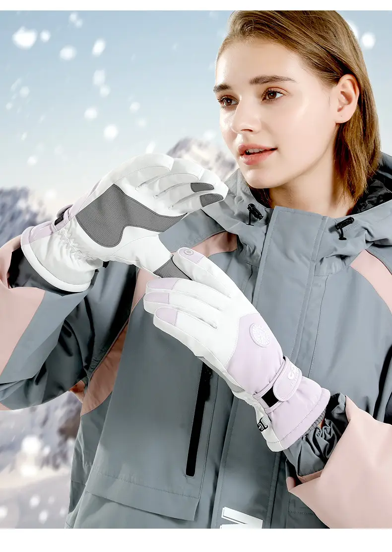 Winter Ski Gloves Waterproof Touch Screen Fleece Lined — feature 14