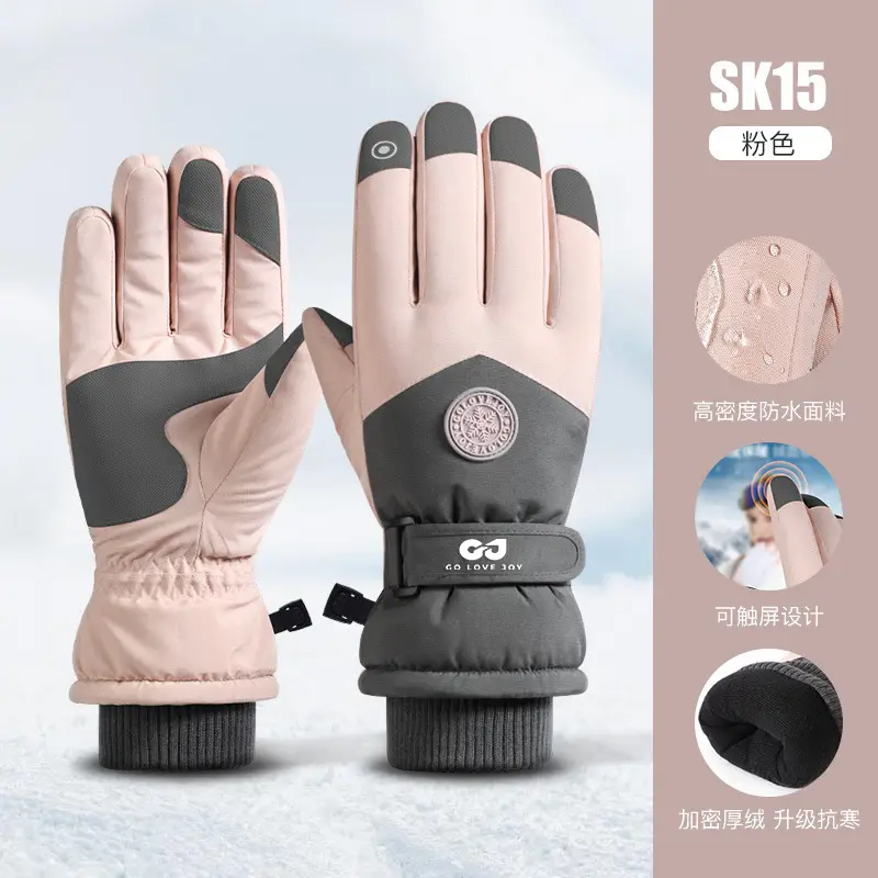 Winter Ski Gloves Waterproof Touch Screen Fleece Lined - Image 2