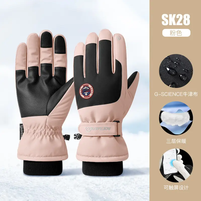 Winter Ski Gloves Waterproof Touch Screen Fleece Lined - Image 9