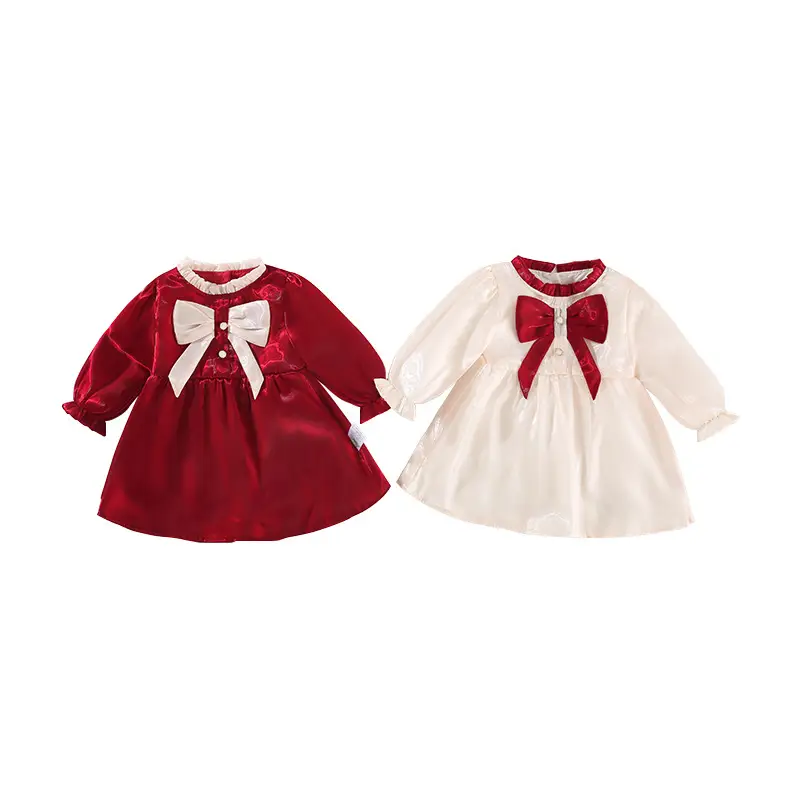 Red Bow Baby Girl Dress for 1 Year Old - Image 7