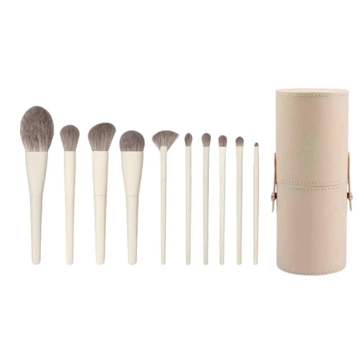 Cangzhou 10-Pc Zero Makeup Brush Set with Soft Blush - Image 4