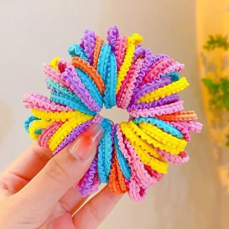 Cute Rubber Hair Bands for Girls, No Hair Damage, Colorful Braided Design - Image 2