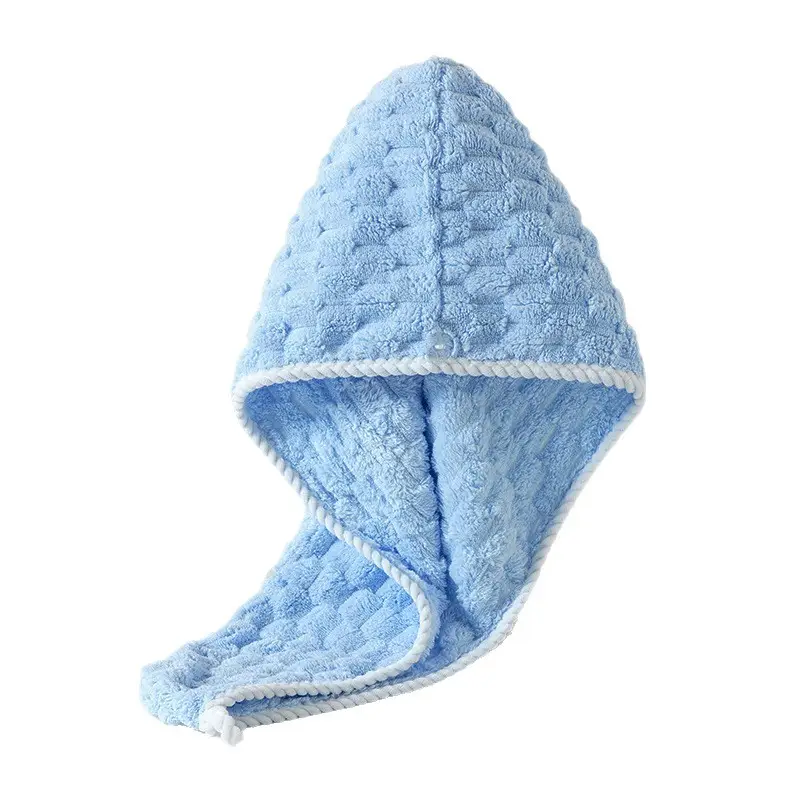 Women's Hair Drying Cap Thick Super Absorbent Coral Fleece Towel - Image 34