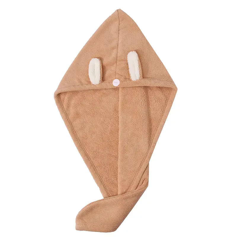 Women's Hair Drying Cap Thick Super Absorbent Coral Fleece Towel - Image 10