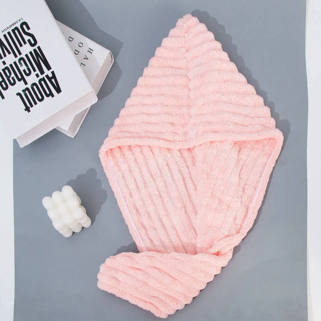 Women's Hair Drying Cap Thick Super Absorbent Coral Fleece Towel - Image 29