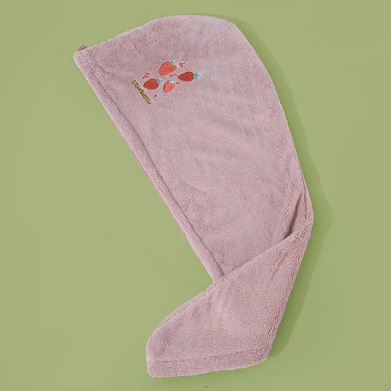 Women's Hair Drying Cap Thick Super Absorbent Coral Fleece Towel - Image 3