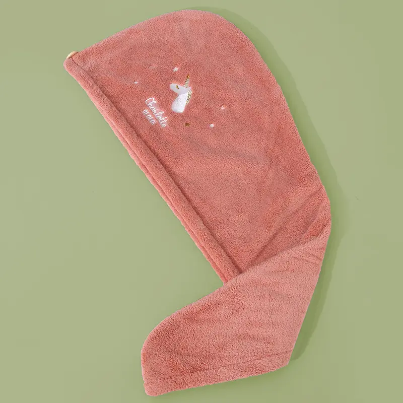Women's Hair Drying Cap Thick Super Absorbent Coral Fleece Towel - Image 4