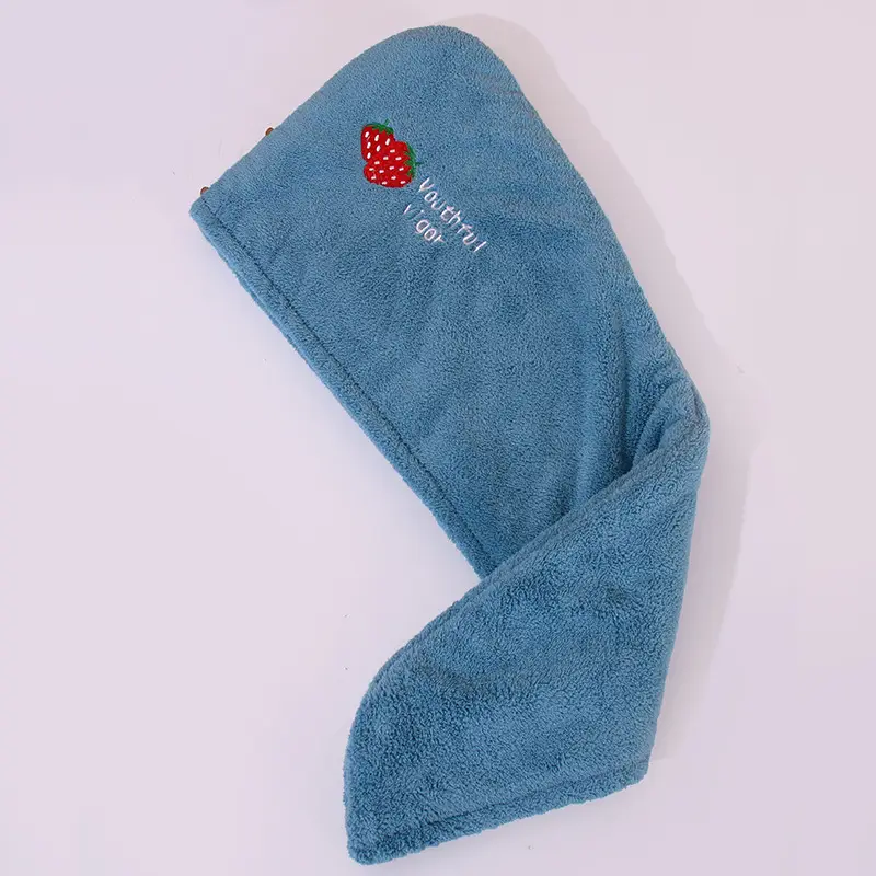 Women's Hair Drying Cap Thick Super Absorbent Coral Fleece Towel - Image 5