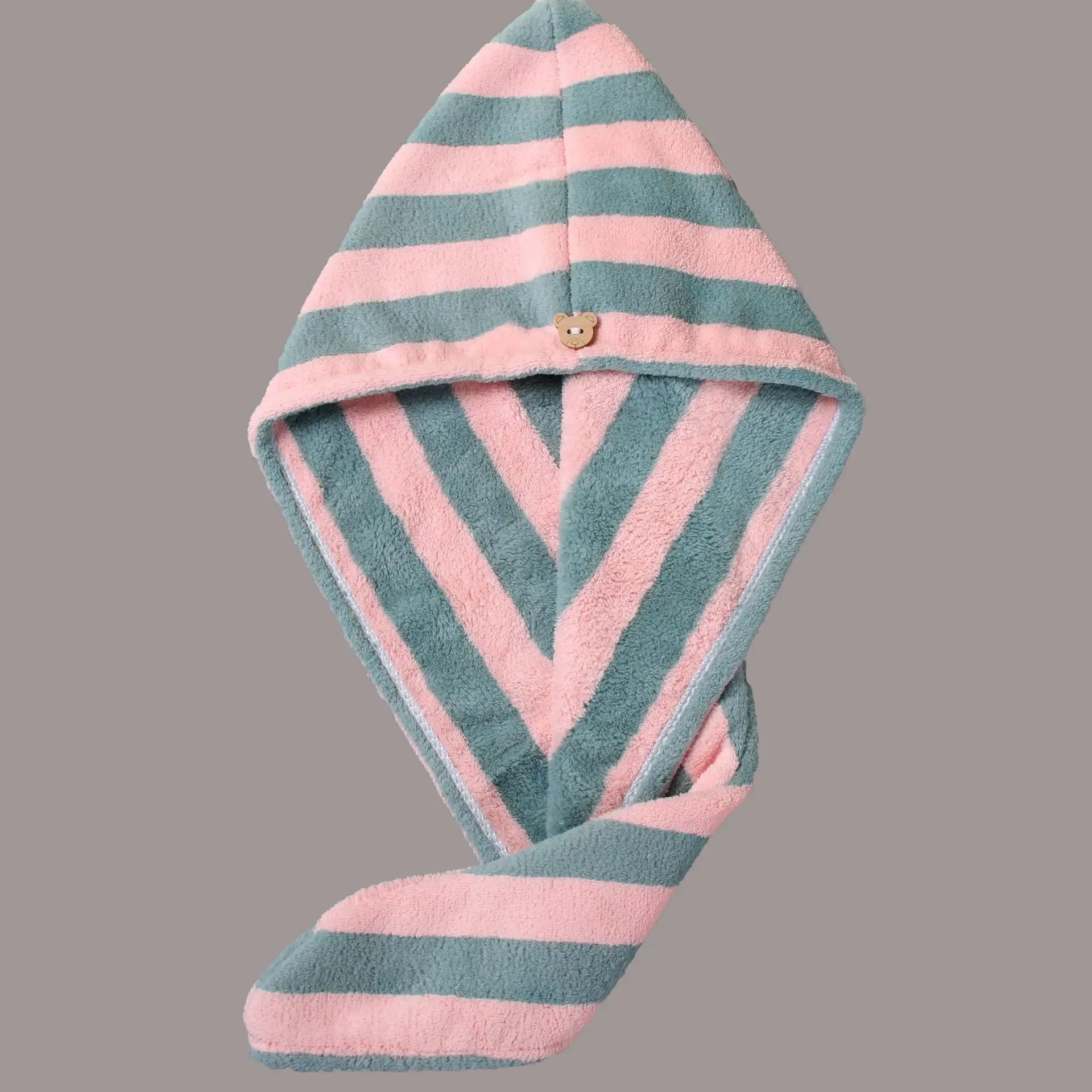 Women's Hair Drying Cap Thick Super Absorbent Coral Fleece Towel - Image 9