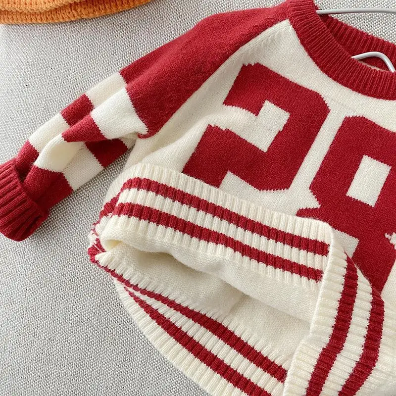 Children's Western Style Alphabet Sweater 0-6Y