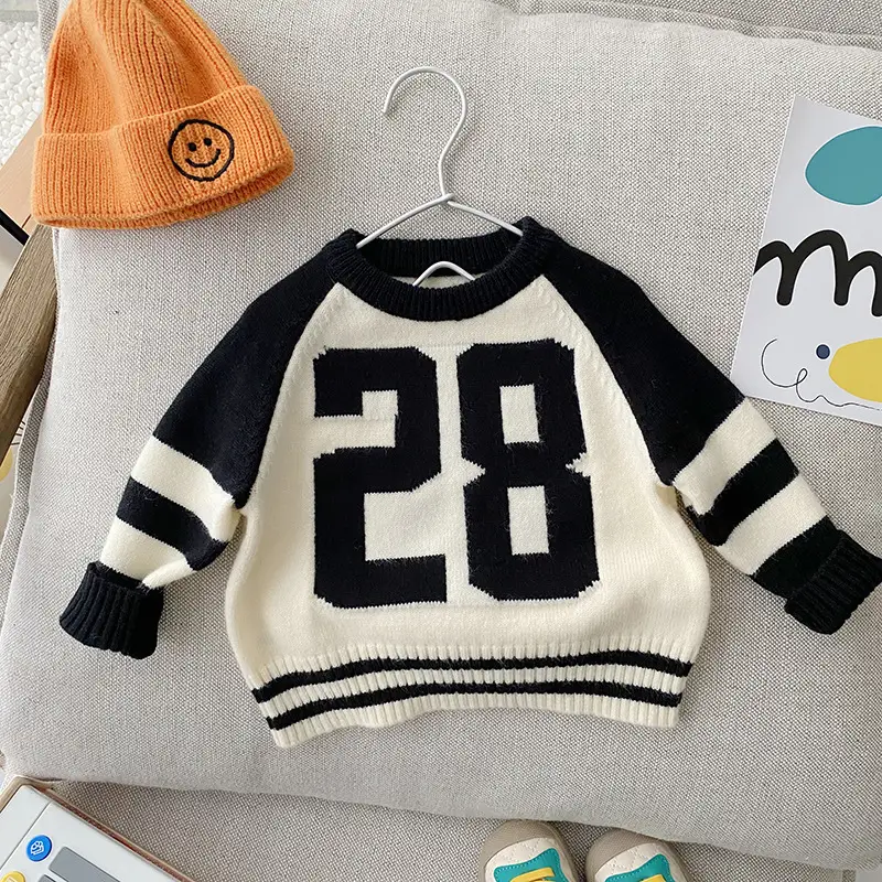 Children's Western Style Alphabet Sweater 0-6Y