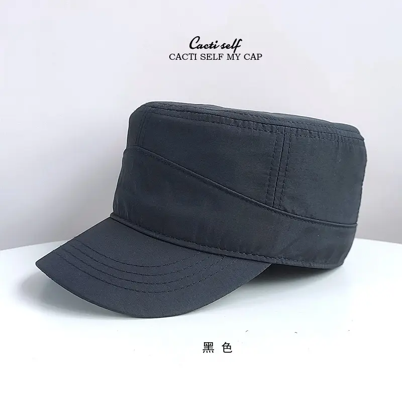 Green Self-Cast Flat Cap for Boys Men - Image 2