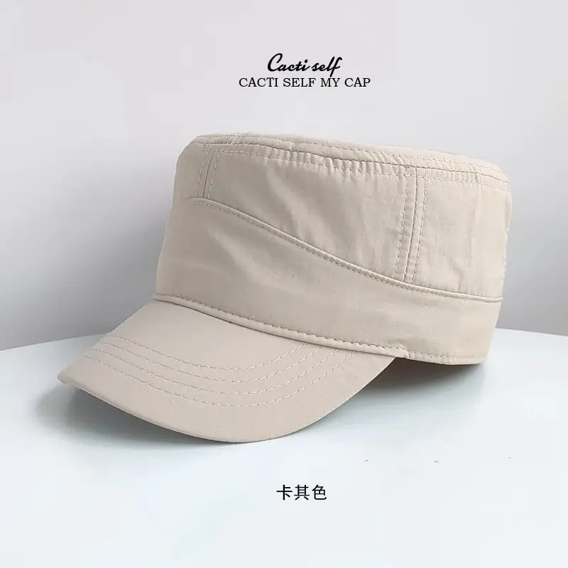 Green Self-Cast Flat Cap for Boys Men - Image 3