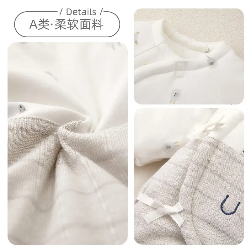 Newborn Cotton Lace-Up Baby Clothes White