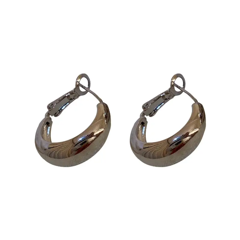 Real Gold Plated Geometric Circle Earrings for Women - Image 9